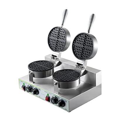 GS Multitrade Waffeleisen Waffelmaschine Waffeleautomat mit doppelten Antihaftplatten Timer 50-300 Grad stufenlos