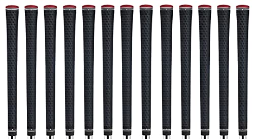Lamkin Crossline Black 360 Golf Grip Bundle (13 Piece), Midsize