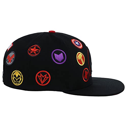 Marvel Avengers Adult All Over Adjustable Snapback Flat Bill Cap #TOP6
