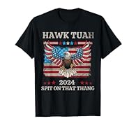 Hawk Tuah 24 Spit on That Thang Distressed Design Lightweight, Classic fit, Double-needle sleeve and bottom hem