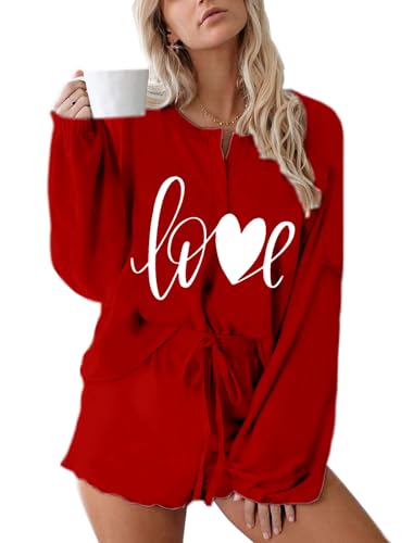 Image of Roshop Halloween Pajama Women's Pumpkin Matching Top & Shorts Loungewear Set