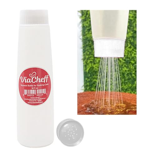 Plastic Bottle for Soaking Cake (16 fl oz) White Lid