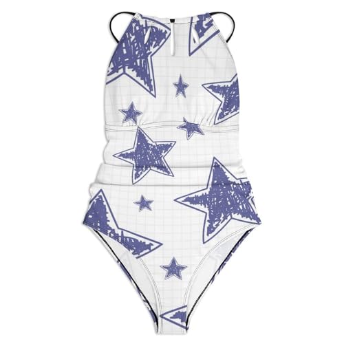Maillot de bain contrôle ventre Étoile Violette silhouette sublimée - 3