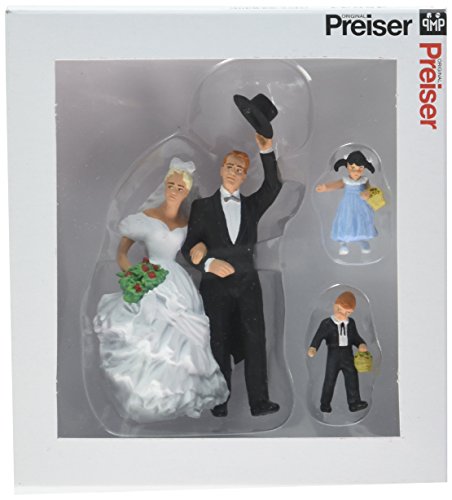 Preiser 45041 Bride, Groom, Ring Bearer & Flower Girl G Model Figure