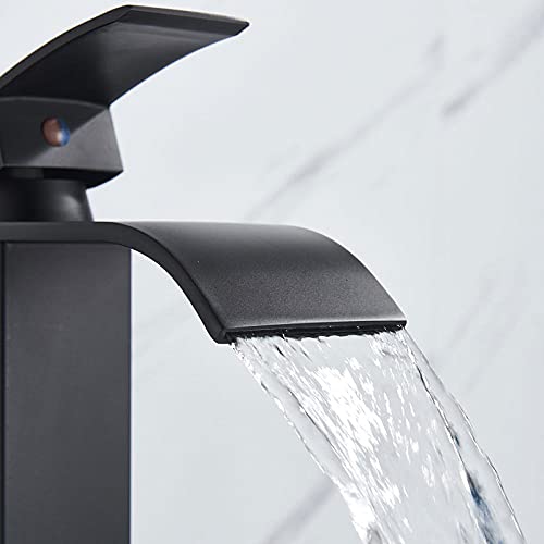Mitigeur de lavabo cascade anti-éclaboussure robinet or brossé - 4