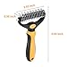 XLCL pet Pet Grooming Tool - 2 Sided Undercoat Rake for Cats and Dogs - Safe Dematting Comb for Easy Mats & Tangles Removing - No More Nasty Shedding and Flying Hair