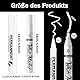 Caelura 4 Stück Lackstift Weiß 2,0 mm + 5,0 mm, Acrylstifte weiß wasserfest, Permanent Marker Weiß für Steine, Felsmalerei, Keramik, Glas, Holz, Stoff, Metall, Leinwand, Reifenstift