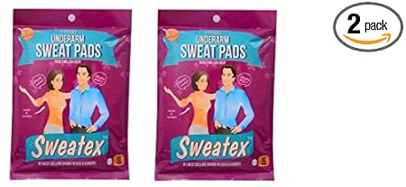Disposable Underarm Pads Armpit Sweat Pads Perspiration Pads Shield Absorbing Anti Perspiration (Combo of 2 Packs Contains 20 Pads) SWEATEX