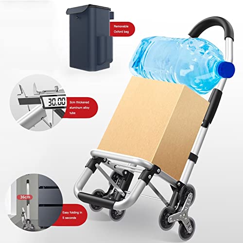 Einkaufswagen mit 6 Rädern, 36 l Fassungsvermögen, leichter Aluminiumrahmen, abnehmbare Oxford-Tasche, perfekt für Lebensmittel und Einkaufen, einfache Manövrierbarkeit. – Bild 7