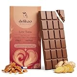 LOVE TONIC – Tablette de Chocolat Gourmand 90 g – Caramel - Gibembre – Fabriqué en France - Chocolat pour un Moment de Plaisir à Deux (Love Tonic, 1 tablette)