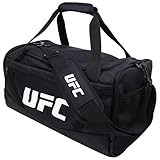 UFC Turnbeutel, 45,7 cm, Handgepäck, mittlere Reisetasche, Reisetasche für Damen und Herren, Schuhfach, MMA-Trainingsgeräte und Sportzubehör, Schwarz