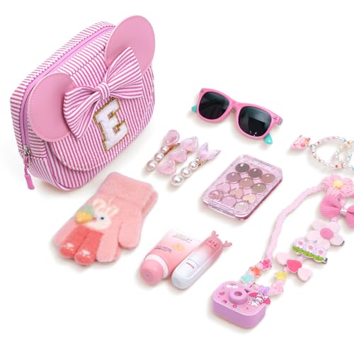 Image of Birthday Gifts for 4 5 6 7 8 9 10 11 12 13 Year Old Girls - Personalized for Teens Kids Daughter Sister Her | Birthday Gifts for Kids | Initial Belt Bag | Bean Pink K