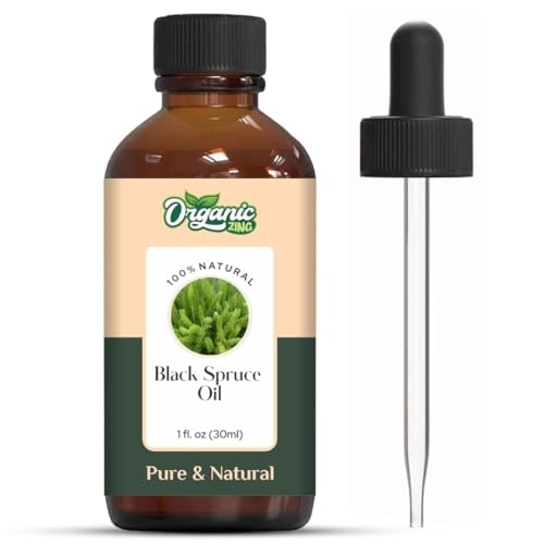Image of Organic Zing Black Spruce (Picea Mariana) Oil | Pure & Natural Essential Oil for Massage, Aroma & Diffuser - 30ml /1.01fl oz
