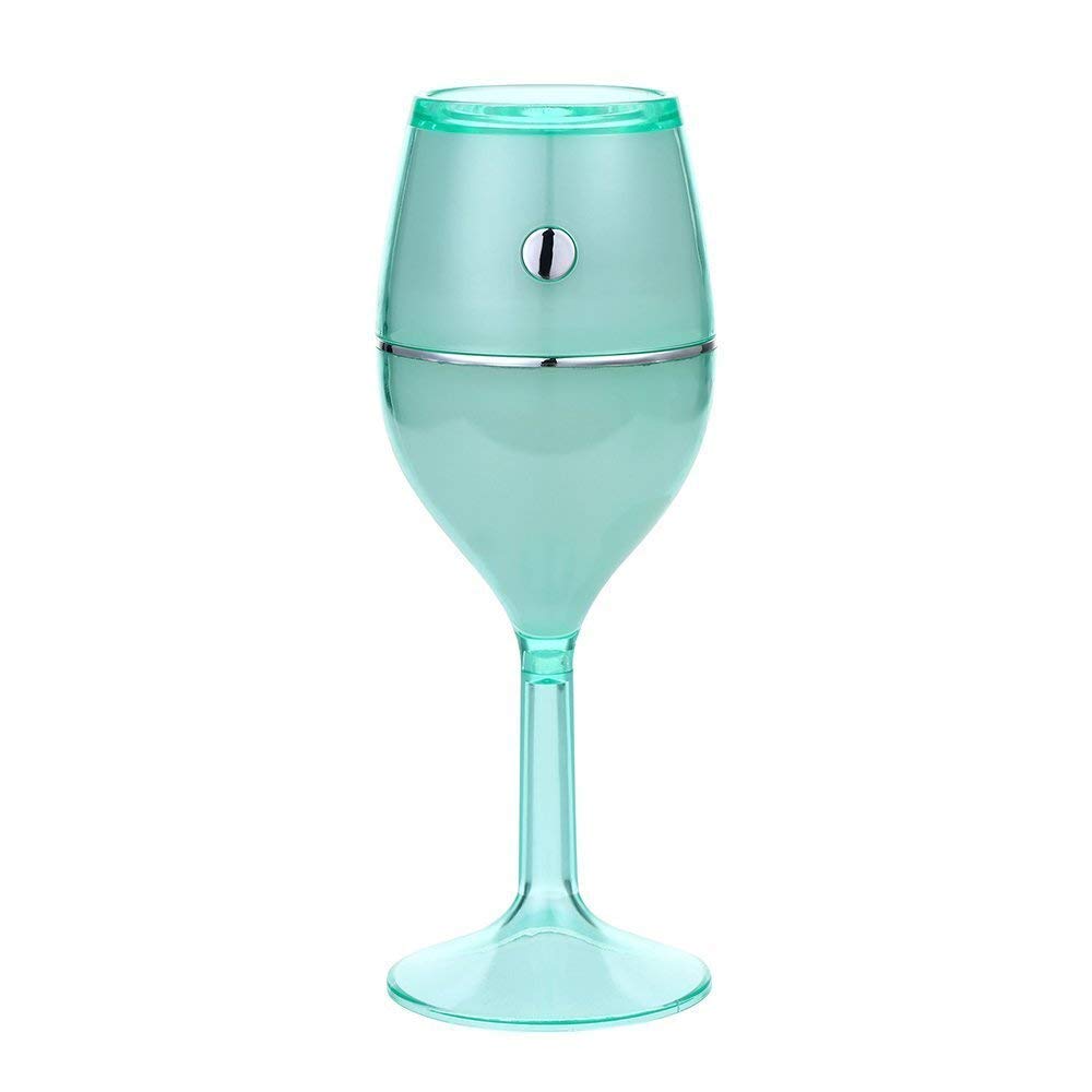 Wine Glass Shaped Air Freshener Humidifier with LED Plastic - Multi-Colour-image-38