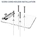 TakeLook Golf Cart Scorecard Holder with Pencil Holder for Club Car,EZGO,Yamaha and Other Brands Golf Carts. Clear and Black-Tinted are Available.5mm Thick Acrylic and More Sturdy. (Clear)
