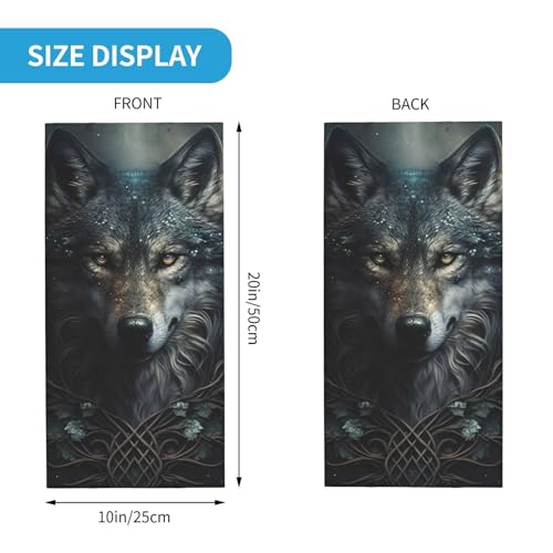 Wolf Dark Gothic Cuello Cool Gaiter Cubierta Facial Bandana Pasamontañas para Mujeres y Hombres Bufanda para Motociclismo Ciclismo Esquí Fiesta miniatura 3