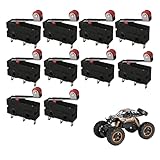 Lot de 10 Micro Interrupteurs: Ce lot comprend 10 micro interrupteurs en plastique de haute qualité, compacts et légers, pour une variété d'applications électroniques et mécaniques. Leur taille réduite les rend faciles à intégrer dans divers dispositifs.