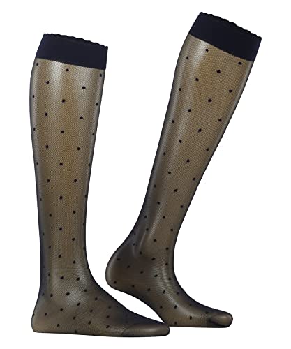 Image of FALKE Women's Dot 15 Denier Knee-High Socks, Patterned Stockings, Casual and Dress, Ultra Sheer Fine Mesh, Nylon