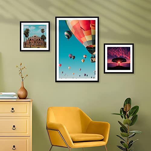 Image of Ritwika's Customized Set of 3 Premium Personalized Print Collage Frames With Your Photo In 2 Sizes | One 12X18 & Two 8X8 Inches | Gift For Anniversary, Birthday, Wedding, Couples