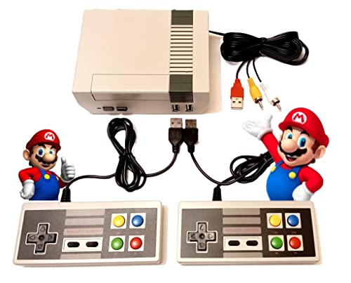 SANDALFON-Consola-Juegos-Retro-clasica-Mini-Sistema-Juego-con-620-Juegos-Integrados-2-Joysticks-Enchufe-USB-Salida-AV-de-8-bits-video-edicion-clasica-para-ninos-y-Adultos