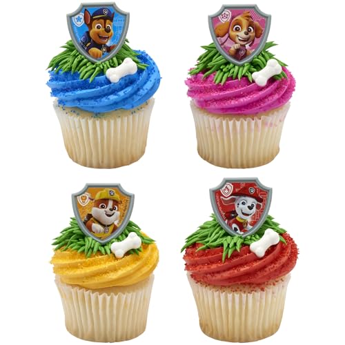 DecoPac Paw Patrol Reporting For Duty Rings, Cupcake Decorations Featuring Chase, Marshall, Skye, And Rubble - 24 Pack by DecoPac - Image 8