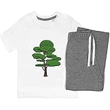 Juego de pijama para niños que incluye un acogedor top de manga corta y pantalones a juego