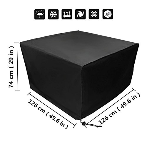 Xiliy Housse de protection imperméable en polyester pour meubles de jardin Noir