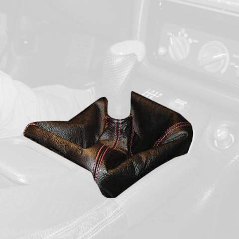 RedlineGoods Shift Boot Compatible with Pontiac Firebird 1997-02. Tailor Made - not Universal. Genuine top-Grade Italian Black Leather with Black Thread
