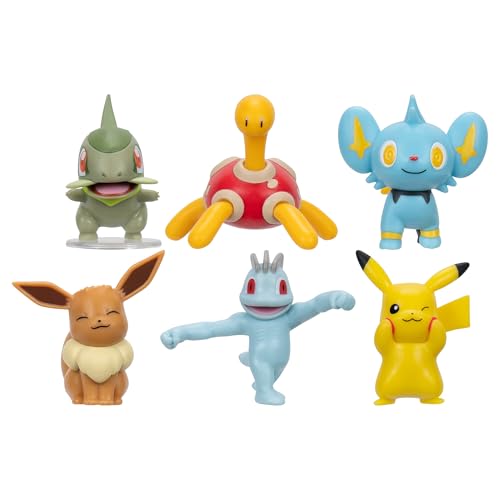 Figuras Pokémon Pack de 6 con Pikachu y Evoli de 5 cm coleccionables 2
