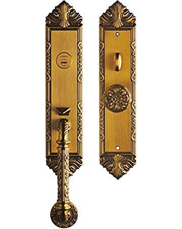 K6829 ORB # Luxurious Entry Handlesets Entrance Front Door Handle Locksets Victorian Style Knobs Keyed Entry Set 2 3/8" Backset (Single Door, Oil Rubbed Bronze)