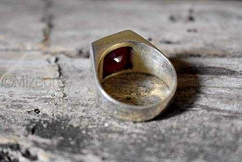 Raw Emerald Men's Ring, 925 Sterling Silver, Green Emerald Gemstone, Heavy Men's Ring, Metaphysical Ring, Vintage Style Ring, Huge Ring, Elegant Ring, Gift For Him #TOP6