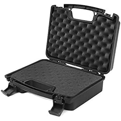 Maletin Para Pistola GUGULUZA Estuche de pistola ABS táctico duro para almacenar pistolas, funda para pistola acolchada accesorios de caza cajas de transporte (negro)