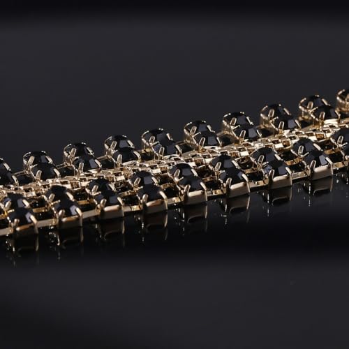 Gold Black Choker Necklace for Women Bridesmaid Wedding Prom Necklaces Halloween Fall Necklaces Accessories Rhinestone Gargantillas De Mujer Elegantes Christmas Graduation Jewelry4