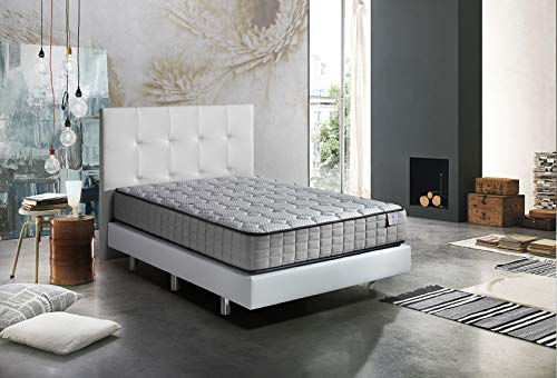 TECNOCOLCHÓN  Matelas Viscoélastique Memory Sens Visco | Réversible avec 3D Visage d'été. (105 x 200 cm)
