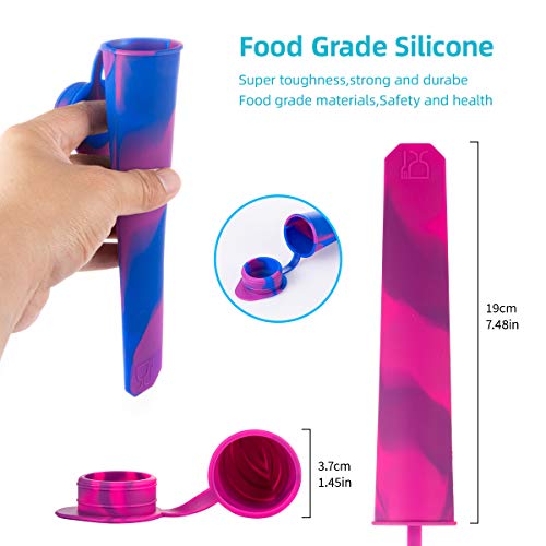 iNeibo Kitchen Silicone Popsicle Molds/ice Pop Mold - Food Grade - Make Healthy Food for Your Kids (6 Color) - Thumbnail 5