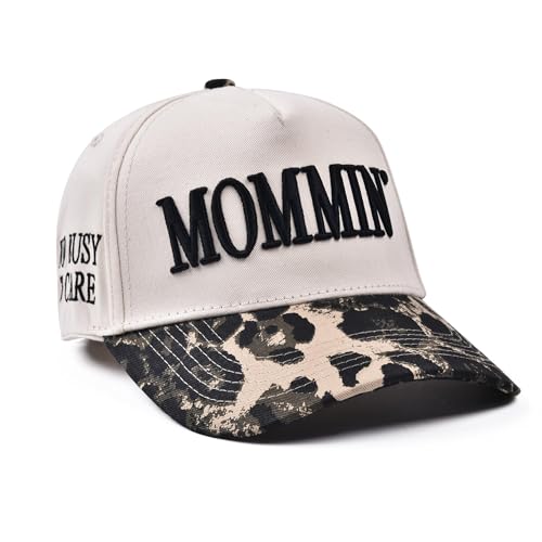 Image of Mommin Trucker Hat, Adjustable Embroidered Vintage Two-Tone Mama Baseball Cap
