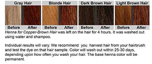 Tinte de Henna Orgánica para Cabello Cobrizo Marrón 2 Bolsas miniatura 2