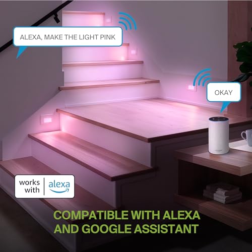 Image of ASD LED Step Light 24 Pack | Smart RGBW, Stair Riser Deck Patio | White