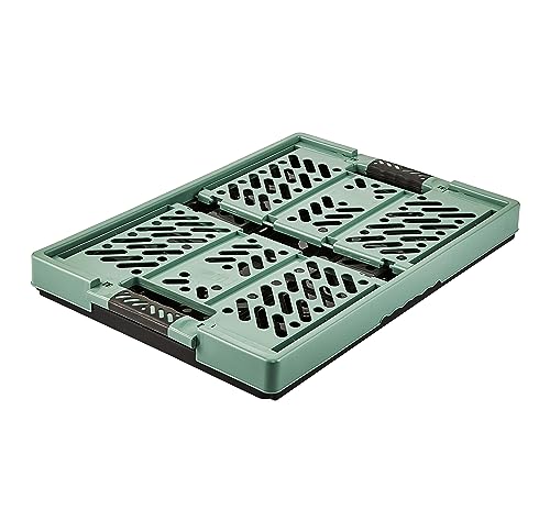 keeeper Stabile Profi-Klappbox mit Soft-Touch Griffen, 54 x 37 x 28 cm, 45 l, Ben, Nordic Green