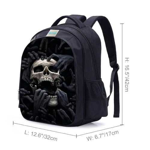 MATMO Kids Skull Backpack Children Student Travel Backpack for Boys School Bag Bookbag (Skull Backpack 24-48)2