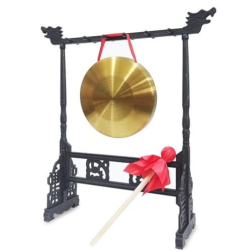 SABLUE Zen Art Brass Feng Shui Desktop Gong Elevate Home Ambiance Exquisite Bring Wealth Fortune Blessings Unique Housewarming Luxury Gift Idea Rammer