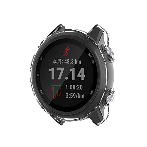Image of Case Cover Compatible with Garmin Forerunner 245 Smartwatch Protective PC Bumper Armor Case Protector for Forerunner 245 /245 Music (Clear)