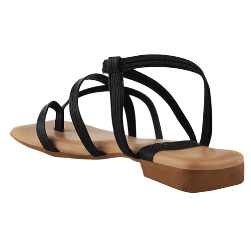 Image of SilverArrow womens Breeza Flat Sandal, Fashion Sandals with Strap, Suitable for Fusion Outfit