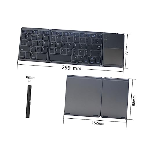 Teclado plegable Lurrose con panel táctil para tablet y portátil 3