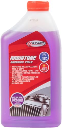 Líquido radiador orgánico violeta G12+ de 1 litro – contrarresta la acción corrosiva del agua – protege contra la ebullición hasta +120°C y actúa como anticongelante hasta -10°C