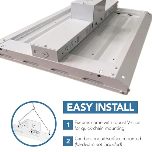 Condor Premium 2FT LED High Bay 155 Watt, 21080Lms, 4000K/5000K Selectable, Industrial Grade Warehouse & Shop Lights, UL/DLC Listed Lighting, 100,000 Hour Life, Pack of 1 by WareLight - Image 8