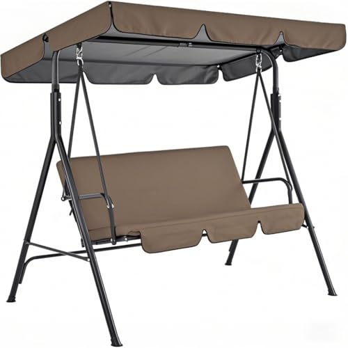 Columpio ajustable para jardín, cómodo banco para exteriores con cojín extraíble, perfecto para relajarse en el patio, la piscina y el porche