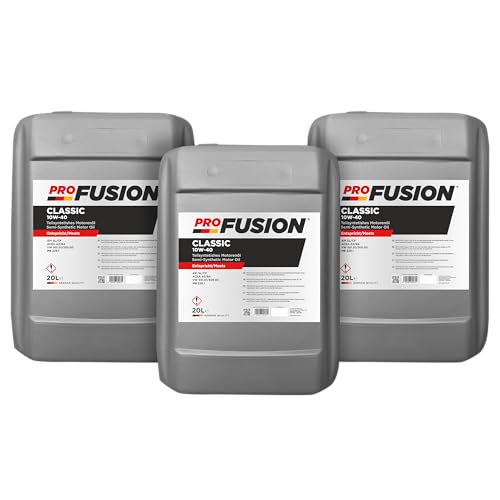 ProFusion Aceite para Motores Gasolina y Diésel   Lubricante para Coche 10w40 Pack de 3 x 20L = 60L