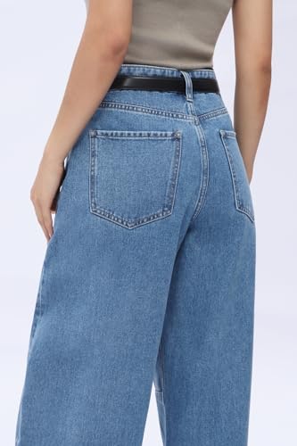 BlueMoment Barrel Jeans for Women Baggy Jeans Boyfriend High Waisted Wide Leg Y2k Vintage Denim Pants3