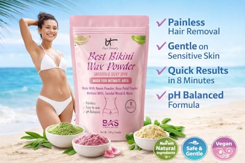 Image of Herbal Turmeric Wax Powder with For Women and Men (Bikini Wax Powder)